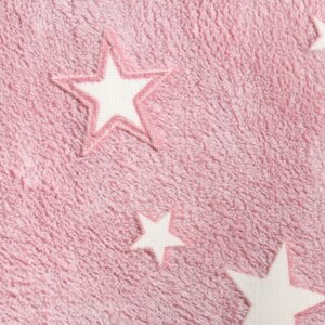 Плед светящийся Фри дом «Звезды», 150х200см, розовый, аэрософт 190гм, полиэстер