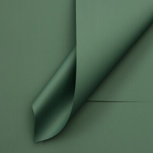 Пленка для цветов тонированная, матовая, серо-зелёная, 57 х 57 1 см, 65 мкм