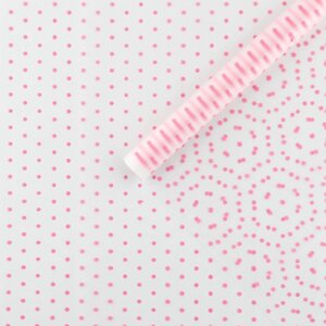 Плёнка для цветов упаковочная матовая «Горошек розовый» 0.7 х 8 м, 40 мкм