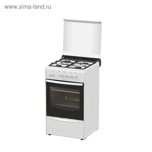 Плита Darina 1 B GM 441 008 W, газовая, 4 конфорки, 50 л, газовая духовка, белая