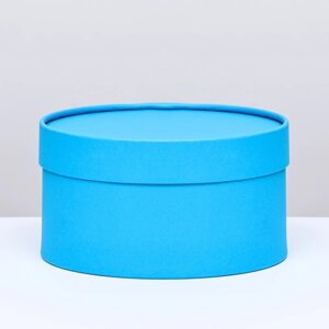 Подарочная коробка "Морской аквамарин" голубой, завальцованная без окна, 21х11 см