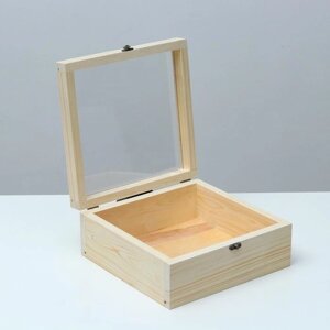 Подарочный ящик 252511 см деревянный, крышка оргстекло 3 мм