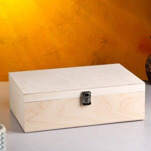 Подарочный ящик 3421.510.5 см деревянный, с закрывающейся крышкой, без покраски