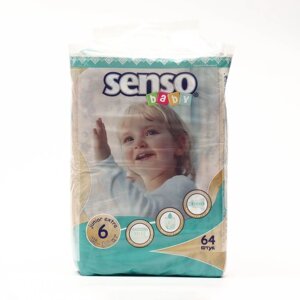 Подгузники для детей «SENSO BABY» 6,15-30 кг), 64 шт