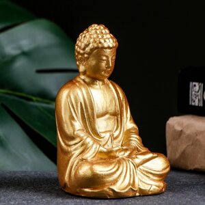 Подставка для благовоний "Будда сидит" золото, 12см