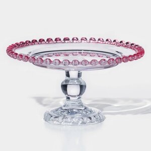 Подставка для пирожных стеклянная «Розе», 19,510 см