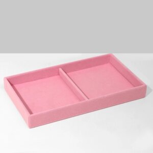 Подставка для украшений 2 места, флок, 21123,5 см, цвет розовый