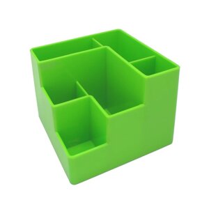 Подставка-органайзер для канцелярии 6 отделений цвет зеленая