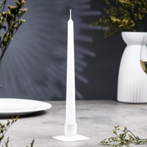 Подсвечник "Квадрат" металл на 1 свечу, 7х3 см, белый