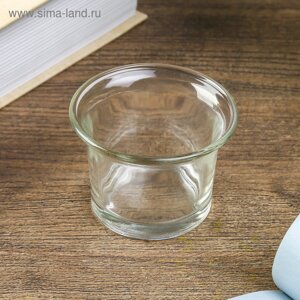 Подсвечник стекло на 1 свечу "Стаканчик" прозрачный 4,5х6х6 см