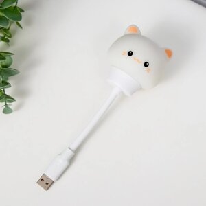 Подсветка для клавиатуры "Котенок" LED ночник USB белый 6,8х6х19 см RISALUX