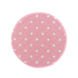 Подушка на табурет Pink polka dot, размер d=38 см, цвет розовый