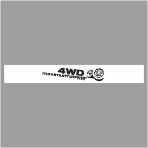 Полоса на лобовое стекло "4WD", белая, 130 х 17 см