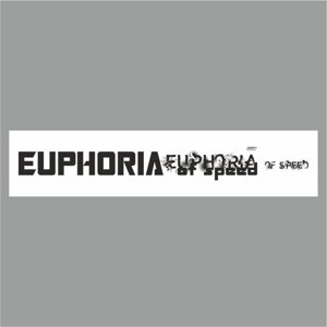 Полоса на лобовое стекло "EUPHORIA", белая, 1300 х 170 мм