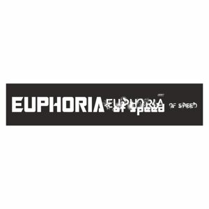 Полоса на лобовое стекло "EUPHORIA", черная, 1600 х 170 мм