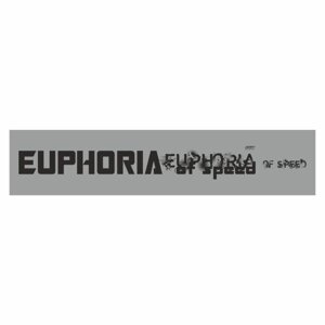 Полоса на лобовое стекло "EUPHORIA", серебро, 1220 х 270 мм