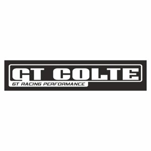 Полоса на лобовое стекло "GT COLTE", черная, 1600 х 170 мм