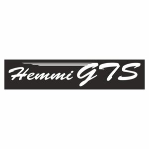 Полоса на лобовое стекло "Hemmi GTS", черная, 1600 х 170 мм