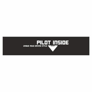 Полоса на лобовое стекло "PILOT INSIDE", черная, 1600 х 170 мм