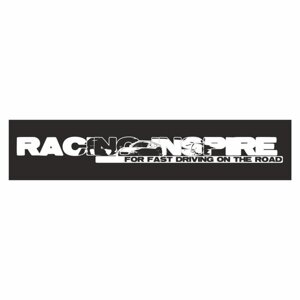 Полоса на лобовое стекло "RACING INSPIRE", черная, 1600 х 170 мм