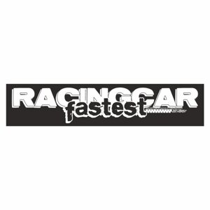 Полоса на лобовое стекло "RACINGCAR fastest", черная, 1300 х 170 мм
