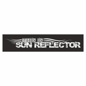 Полоса на лобовое стекло "SUN REFLECTOR", черная, 1300 х 170 мм