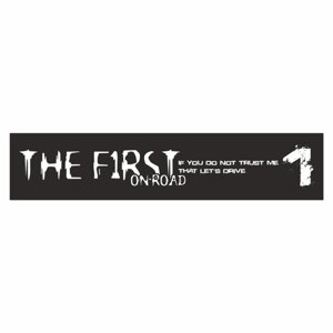 Полоса на лобовое стекло "THE FIRST", черная, 1220 х 270 мм