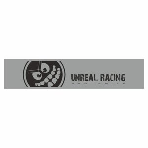 Полоса на лобовое стекло "Unreal Racing", серебро, 1220 х 270 мм