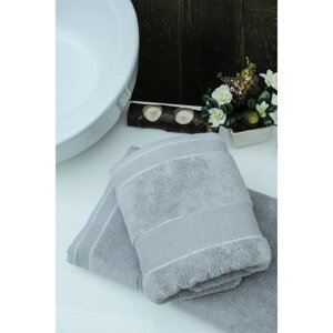 Полотенце Arya Home Gloss, размер 70X140 см, цвет светло-серый