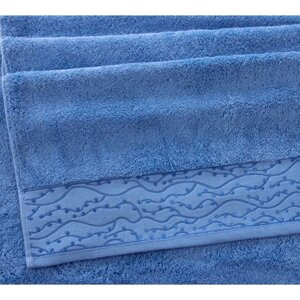 Полотенце махровое «Айова», 500 гр, размер 50x90 см, цвет небесно-голубой