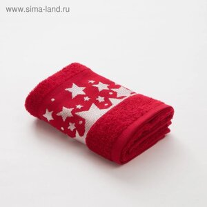 Полотенце махровое LoveLife «Звёзды», 30х60 см, цвет красный