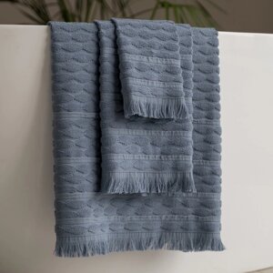 Полотенце махровое Pasionaria «Вэйв», 450 гр, размер 50х90 см, цвет серо-голубой