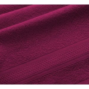 Полотенце махровое «Утро», 400 гр, размер 40x70 см, цвет бордовый