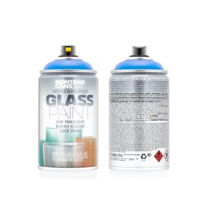 Полупрозрачная краска montana GLASS PAINT голубая 0,25л