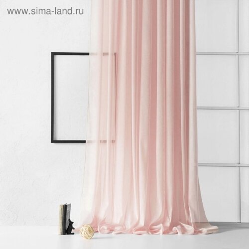 Портьера «Лоунли», размер 300 х 270 см, цвет розовый