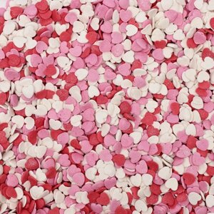 Посыпка сахарная декоративная "Сердечки"розовые, красные, белые, 500 г