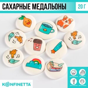 Посыпка сахарная с картинкой микс: Приключения» для декора капкейков, торта, напитков, 20 г.