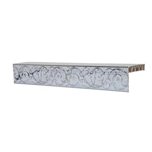 Потолочный карниз трёхрядный «Эконом Вензель», 240 см, цвет серебро белый