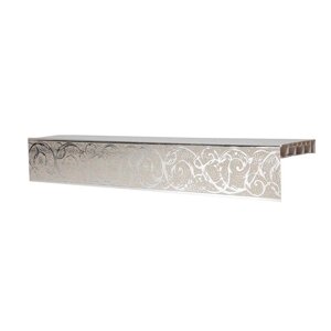 Потолочный карниз трёхрядный «Эконом Вензель», 240 см, цвет серебро слоновая кость