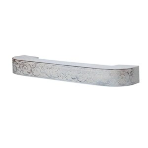 Потолочный карниз трёхрядный «Вензель», 160 см, цвет серебро слоновая кость