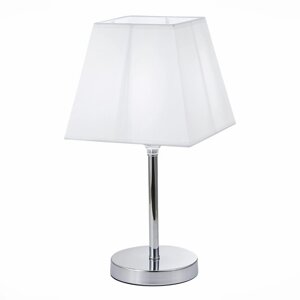 Прикроватная лампа Evoluce. SLE107604-01. Grinda. 1х40 Вт, E14, 22х22х43 см, цвет хром