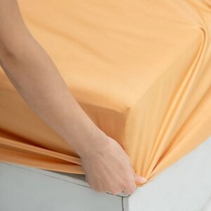 Простыня на резинке «Ферги», размер 200х160х25 см, цвет медовый