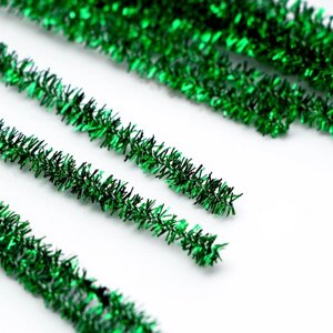 Проволока с ворсом для поделок «Блеск», набор 50 шт., размер 1 шт. 30 0,6 см, цвет светло-зелёный
