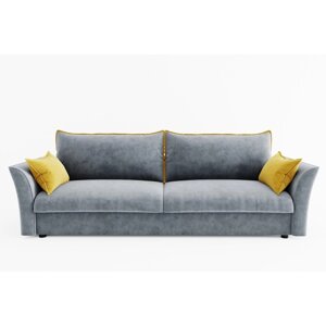 Прямой диван «Барселона 1», механизм пантограф, велюр, цвет селфи 15 / селфи 08
