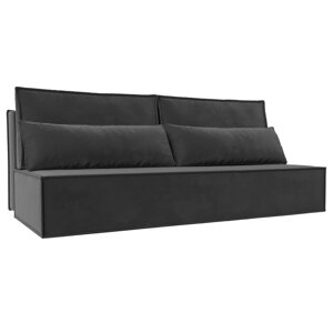 Прямой диван «Фабио Лайт», механизм еврокнижка, велюр, цвет серый