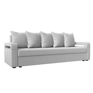 Прямой диван «Гермес лайт», механизм еврокнижка, экокожа, цвет белый