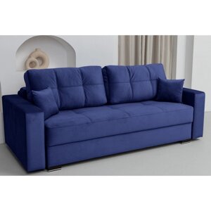 Прямой диван «Кардинал», тик-так, независимый пружинный блок, велюр, цвет ultra midnight
