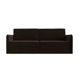 Прямой диван «Либерти», механизм еврокнижка, микровельвет, цвет коричневый