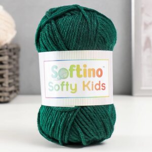 Пряжа 100% акрил "Softy Kids" 90м 5м 50 гр цвет 50 тёмно-зелёный