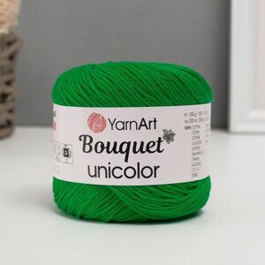 Пряжа "Bouquet Unicolor" 100% хлопок 200м/100г (3220 зелень яркая)